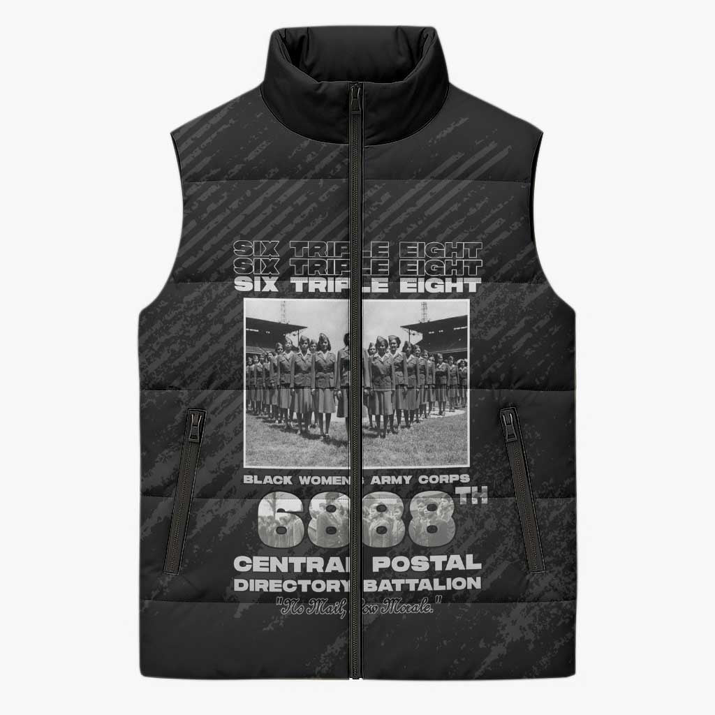 6888th Central Postal Directory Battalion Sleeveless Puffer Jacket Six Triple Eight
