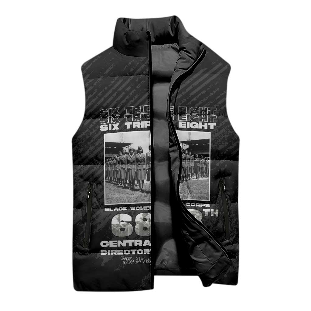 6888th Central Postal Directory Battalion Sleeveless Puffer Jacket Six Triple Eight