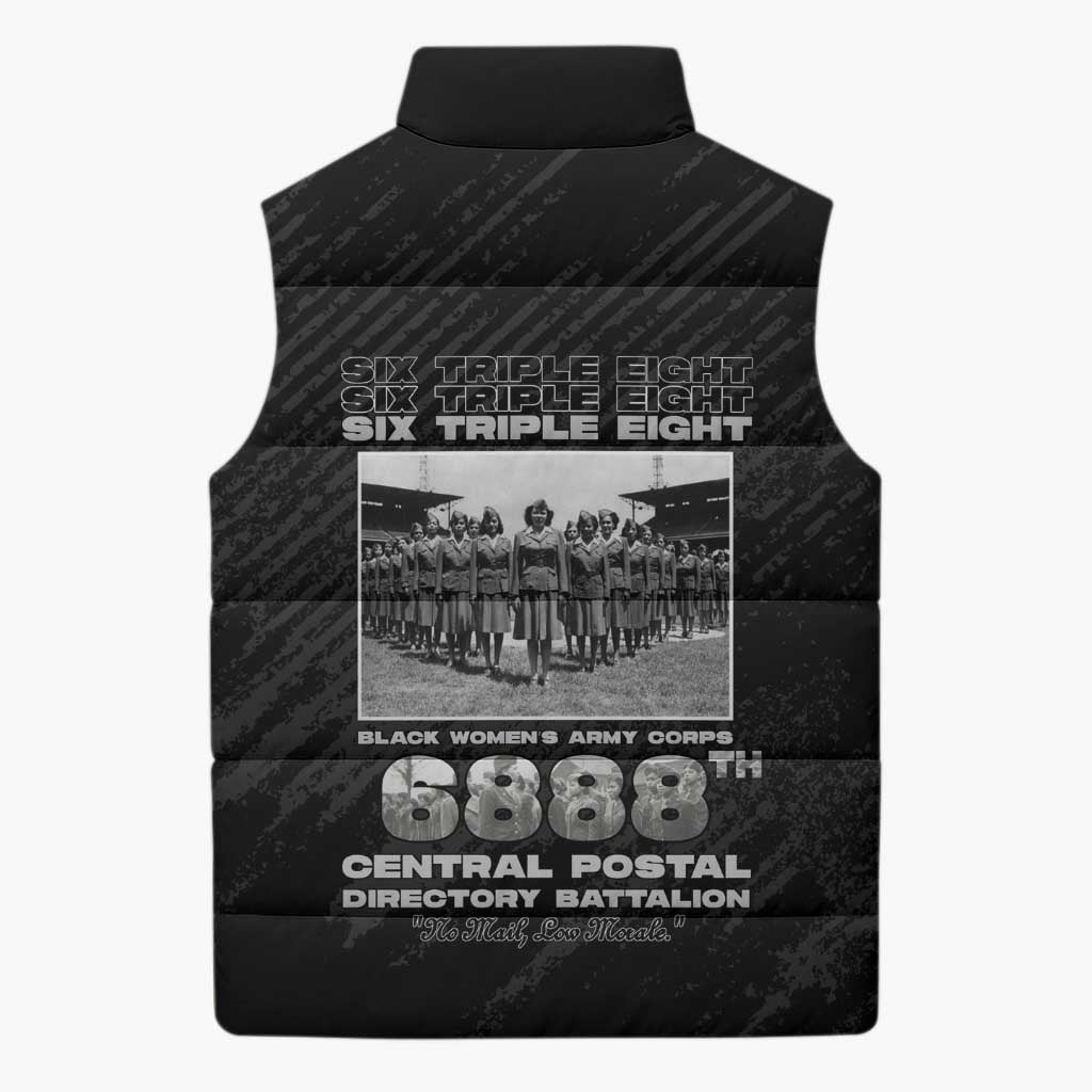 6888th Central Postal Directory Battalion Sleeveless Puffer Jacket Six Triple Eight