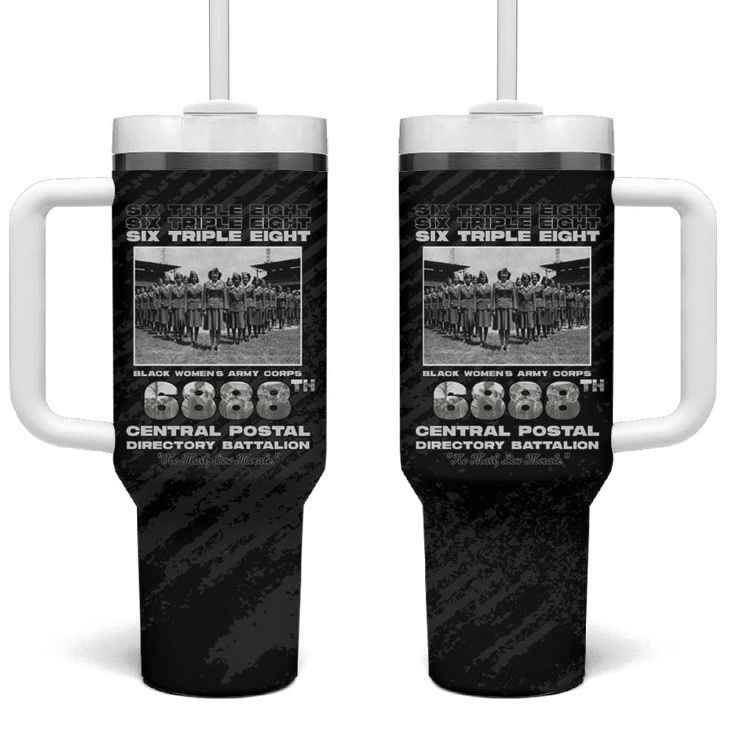 6888th Central Postal Directory Battalion Tumbler With Handle Six Triple Eight