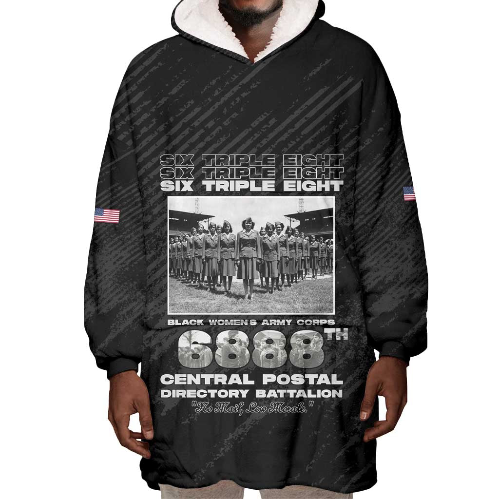 6888th Central Postal Directory Battalion Wearable Blanket Hoodie Six Triple Eight