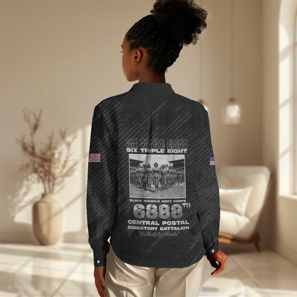 6888th Central Postal Directory Battalion Women Casual Shirt Six Triple Eight