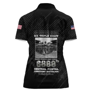 6888th Central Postal Directory Battalion Women Polo Shirt Six Triple Eight