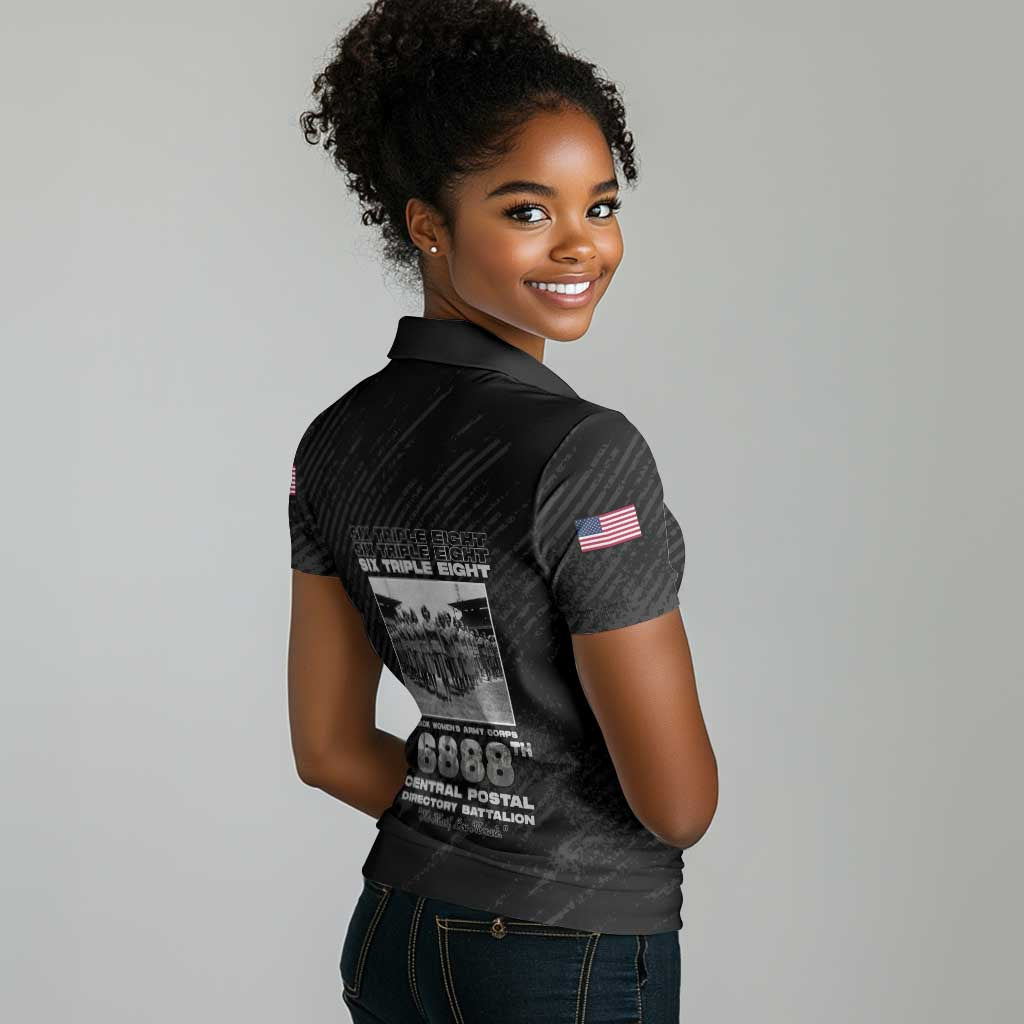 6888th Central Postal Directory Battalion Women Polo Shirt Six Triple Eight