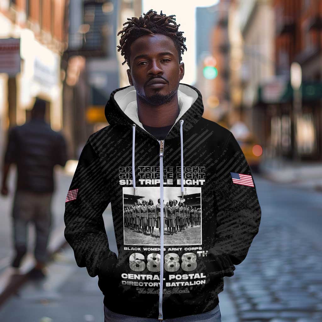 6888th Central Postal Directory Battalion Zip Hoodie Six Triple Eight