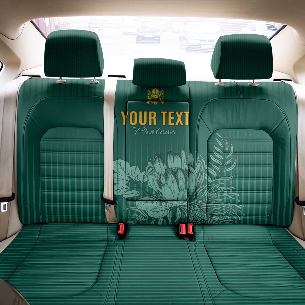 Custom South Africa Cricket Back Car Seat Cover Come On Proteas