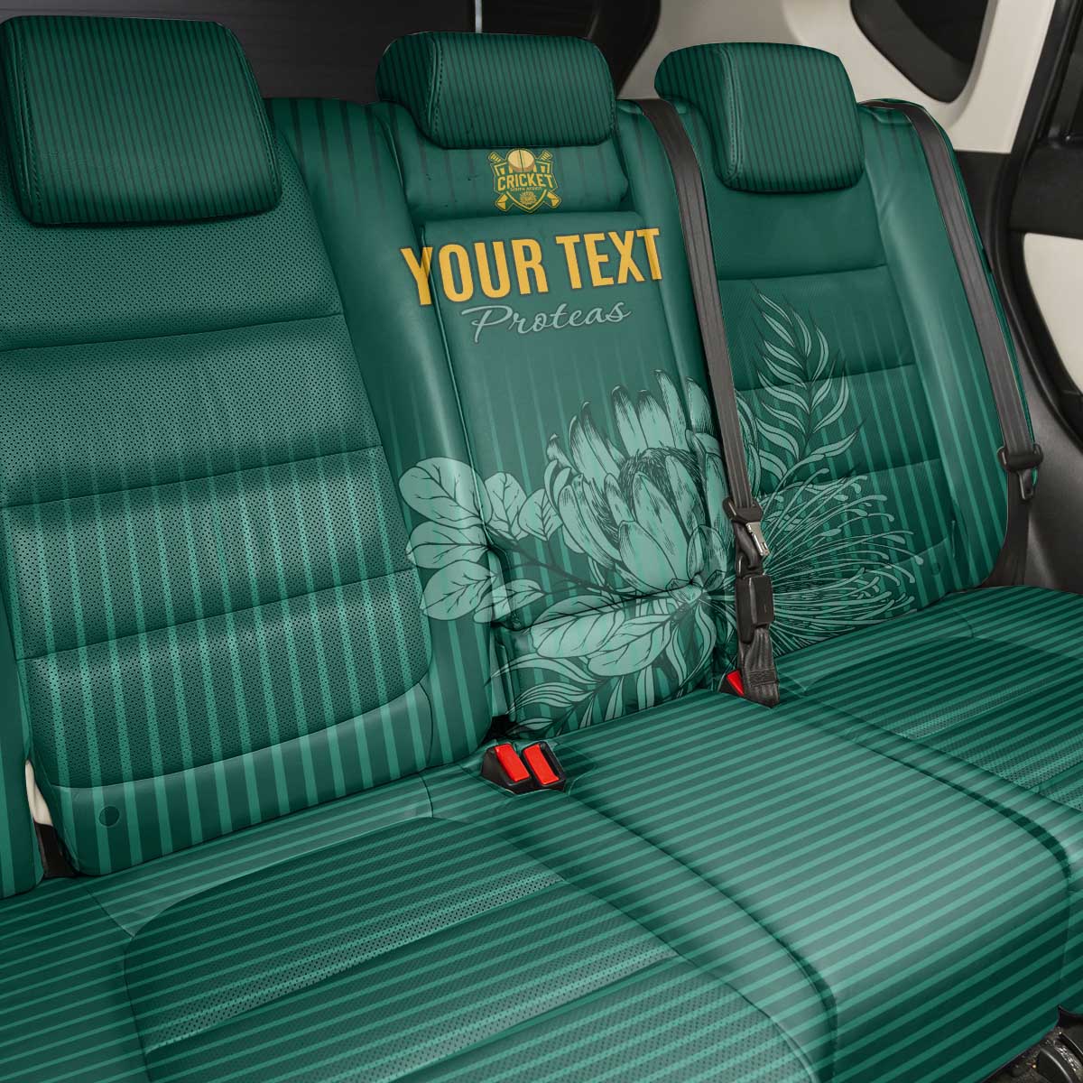 Custom South Africa Cricket Back Car Seat Cover Come On Proteas