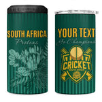 Custom South Africa Cricket 4 in 1 Can Cooler Tumbler Come On Proteas