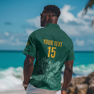 Custom South Africa Cricket Hawaiian Shirt Come On Proteas