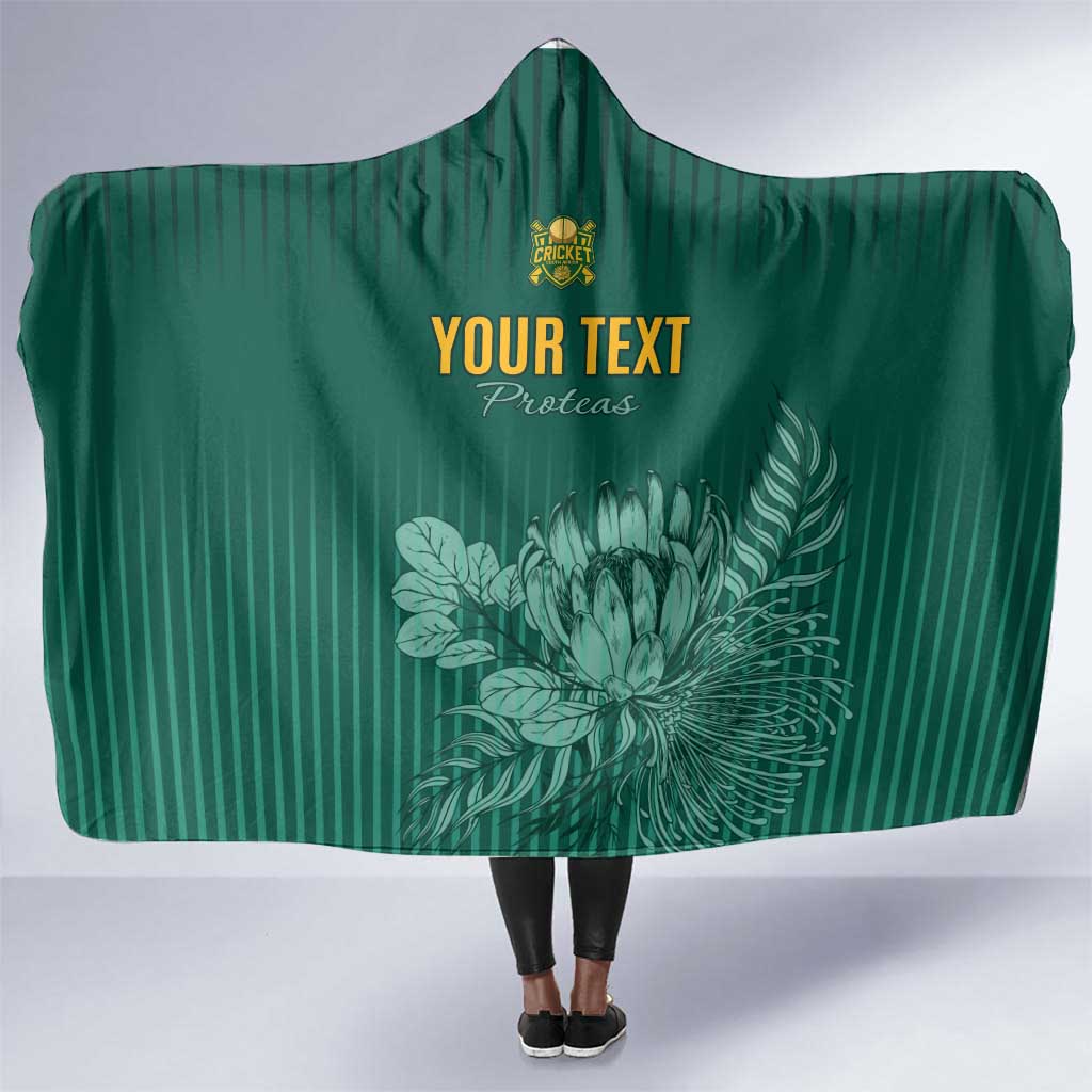 Custom South Africa Cricket Hooded Blanket Come On Proteas