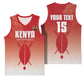 Kenya Football Custom Basketball Jersey Go Harambee Stars Go LT15