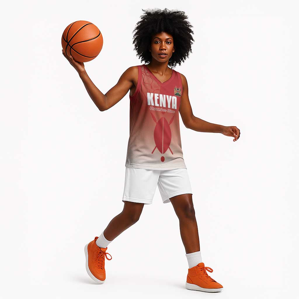 Kenya Football Custom Basketball Jersey Go Harambee Stars Go LT15