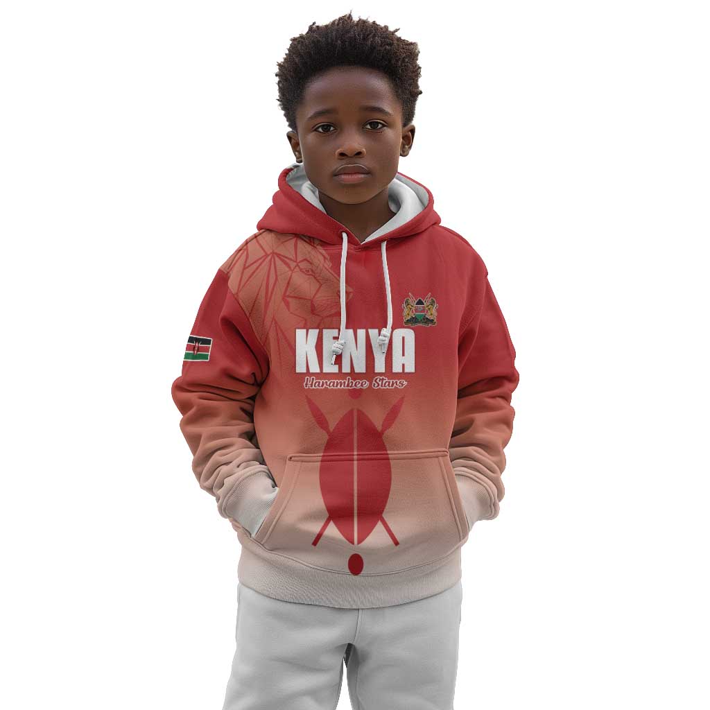 Kenya Football Custom Kid Hoodie Go Harambee Stars Go