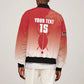 Kenya Football Custom Sleeve Zip Bomber Jacket Go Harambee Stars Go