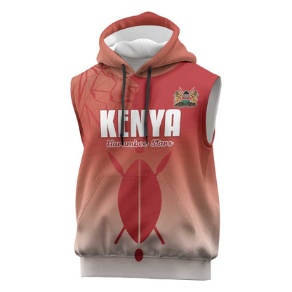 Kenya Football Custom Sleeveless Hoodie Go Harambee Stars Go - African Pride