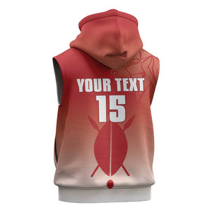 Kenya Football Custom Sleeveless Hoodie Go Harambee Stars Go - African Pride