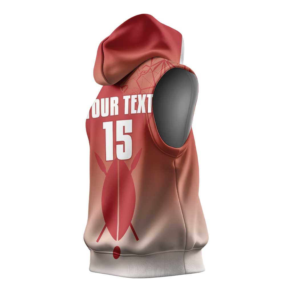 Kenya Football Custom Sleeveless Hoodie Go Harambee Stars Go - African Pride