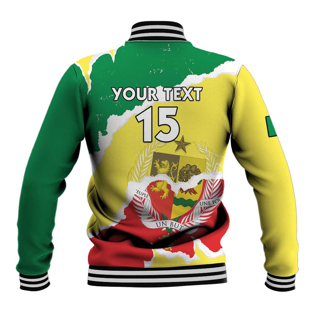 Custom Senegal Beach Soccer 2025 Baseball Jacket Go Champions - Grunge Style