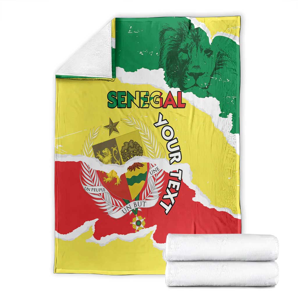 Custom Senegal Beach Soccer 2025 Blanket Go Champions - Grunge Style