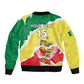 Custom Senegal Beach Soccer 2025 Bomber Jacket Go Champions - Grunge Style