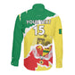 Custom Senegal Beach Soccer 2025 Long Sleeve Button Shirt Go Champions - Grunge Style