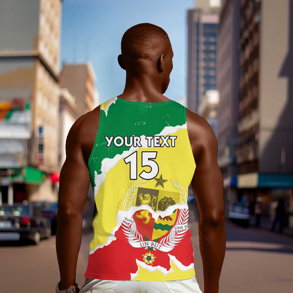 Custom Senegal Beach Soccer 2025 Men Tank Top Go Champions - Grunge Style