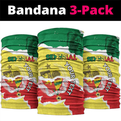 Custom Senegal Beach Soccer 2025 Neck Gaiter Go Champions - Grunge Style LT15