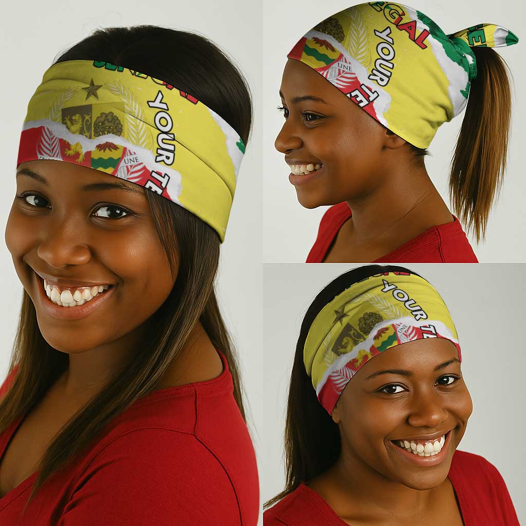 Custom Senegal Beach Soccer 2025 Neck Gaiter Go Champions - Grunge Style LT15