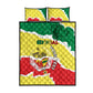 Custom Senegal Beach Soccer 2025 Quilt Bed Set Go Champions - Grunge Style