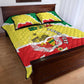 Custom Senegal Beach Soccer 2025 Quilt Bed Set Go Champions - Grunge Style