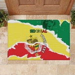 Custom Senegal Beach Soccer 2025 Rubber Doormat Go Champions - Grunge Style