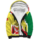 Custom Senegal Beach Soccer 2025 Sherpa Hoodie Go Champions - Grunge Style