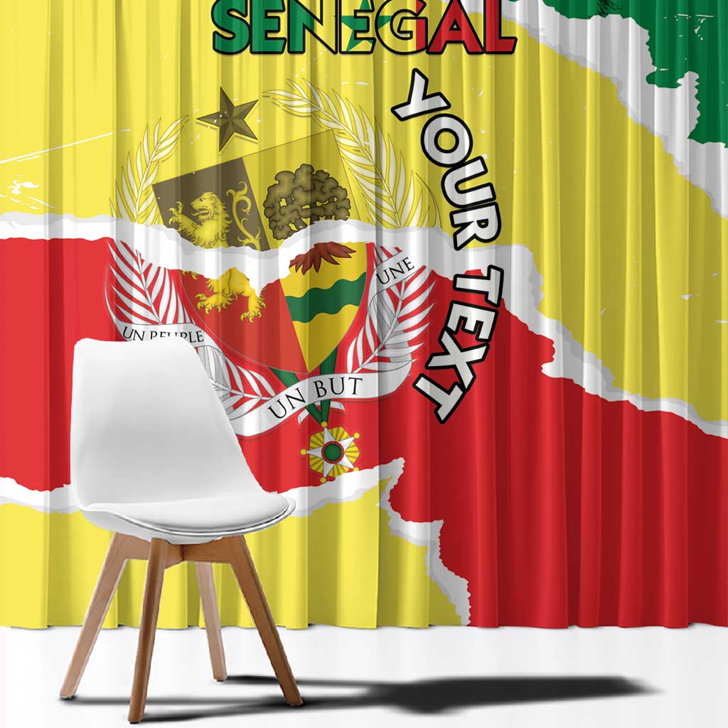 Custom Senegal Beach Soccer 2025 Window Curtain Go Champions - Grunge Style