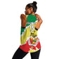 Custom Senegal Beach Soccer 2025 Women Racerback Tank Go Champions - Grunge Style
