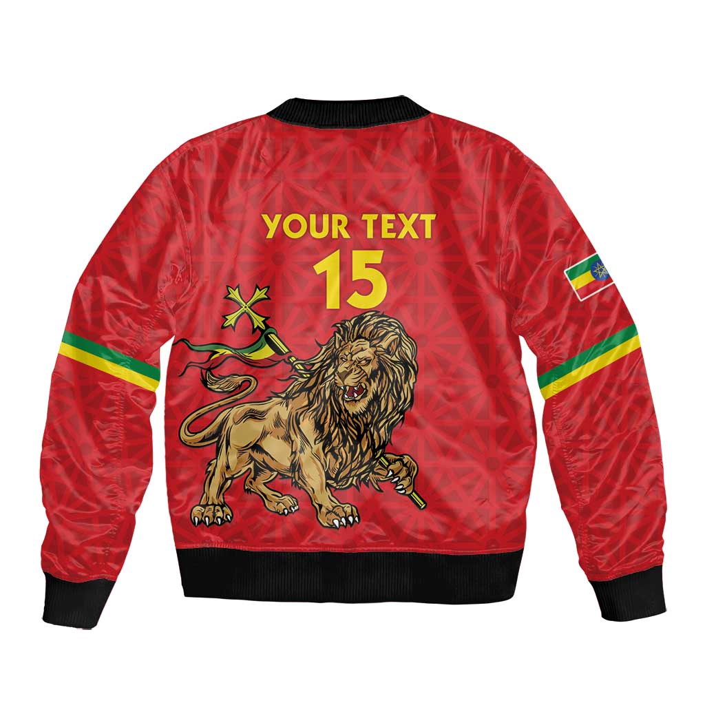 Custom Ethiopia Football Bomber Jacket Go Champions