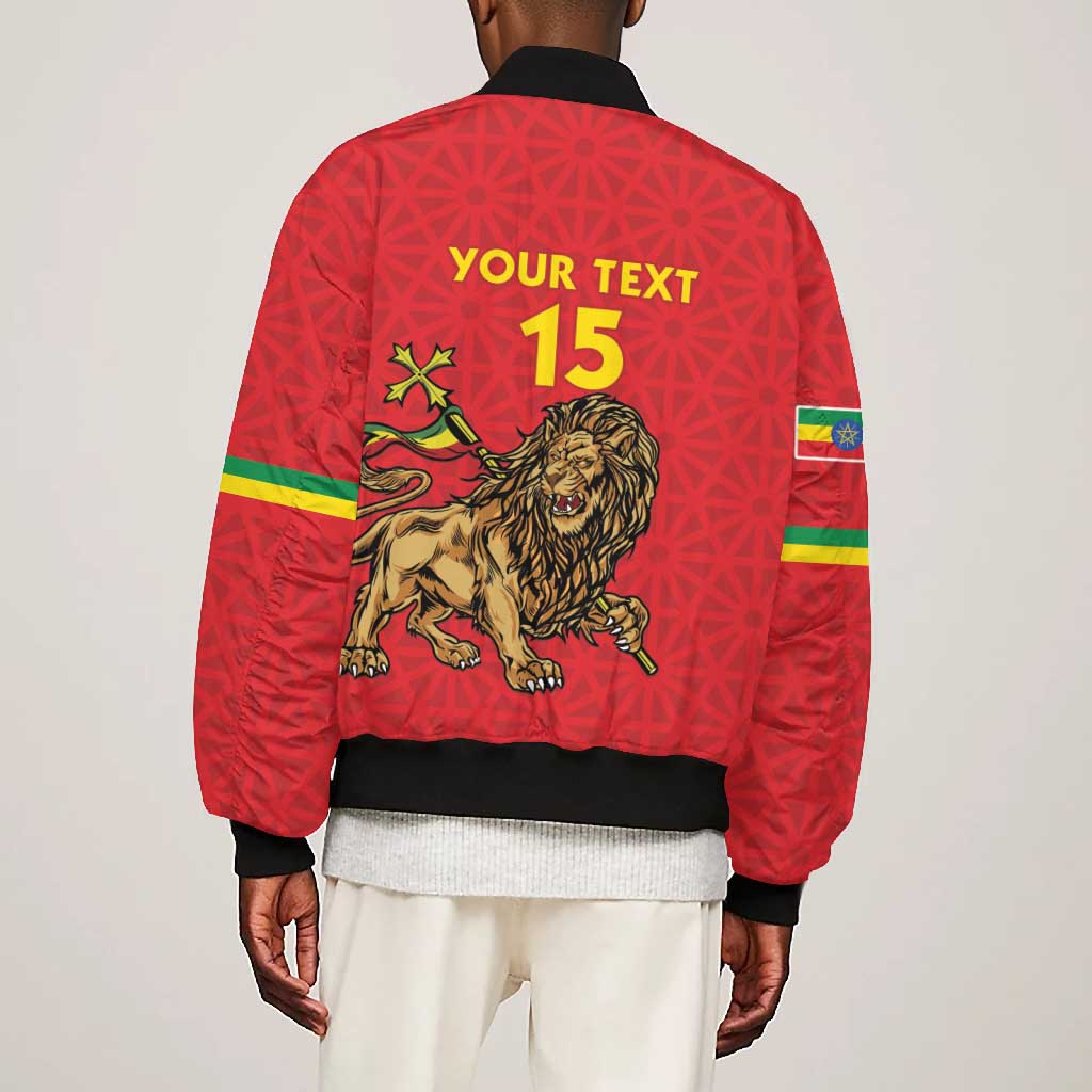 Custom Ethiopia Football Bomber Jacket Go Champions