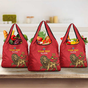 Custom Ethiopia Football Grocery Bag Go Champions