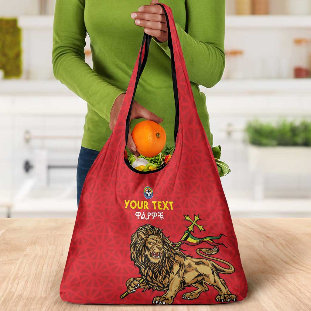 Custom Ethiopia Football Grocery Bag Go Champions