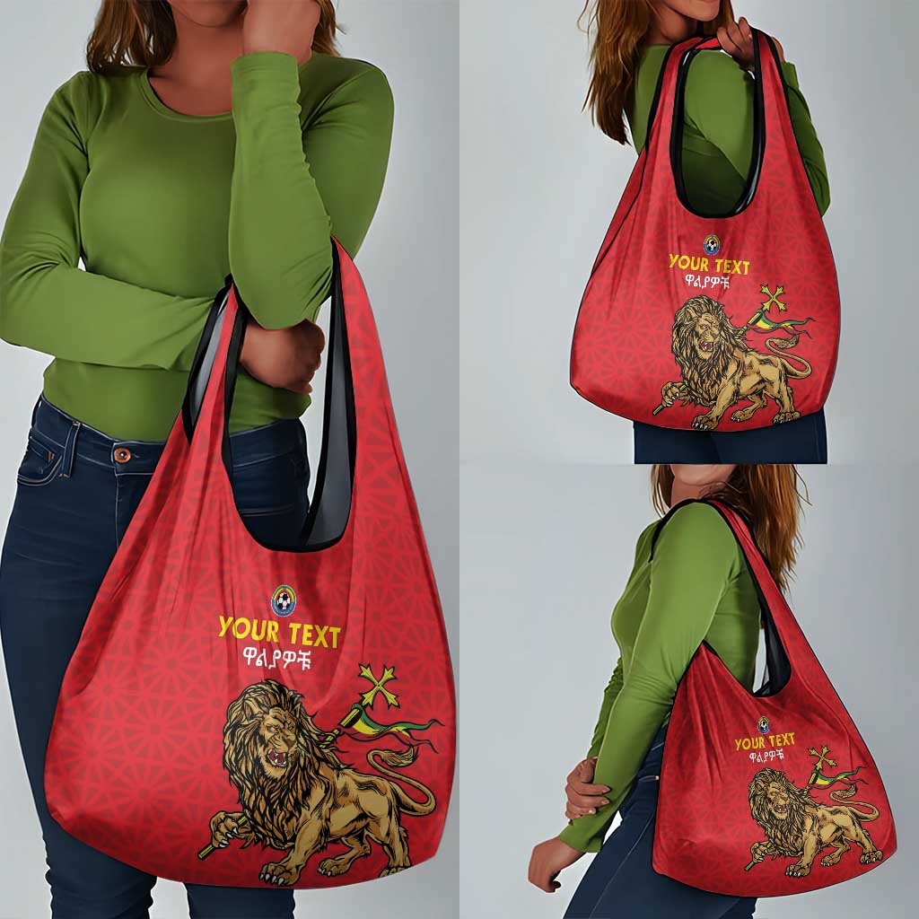 Custom Ethiopia Football Grocery Bag Go Champions