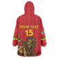 Custom Ethiopia Football Kid Wearable Blanket Hoodie Go Champions