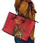 Custom Ethiopia Football Leather Tote Bag Go Champions
