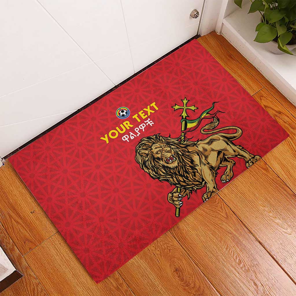Custom Ethiopia Football Rubber Doormat Go Champions