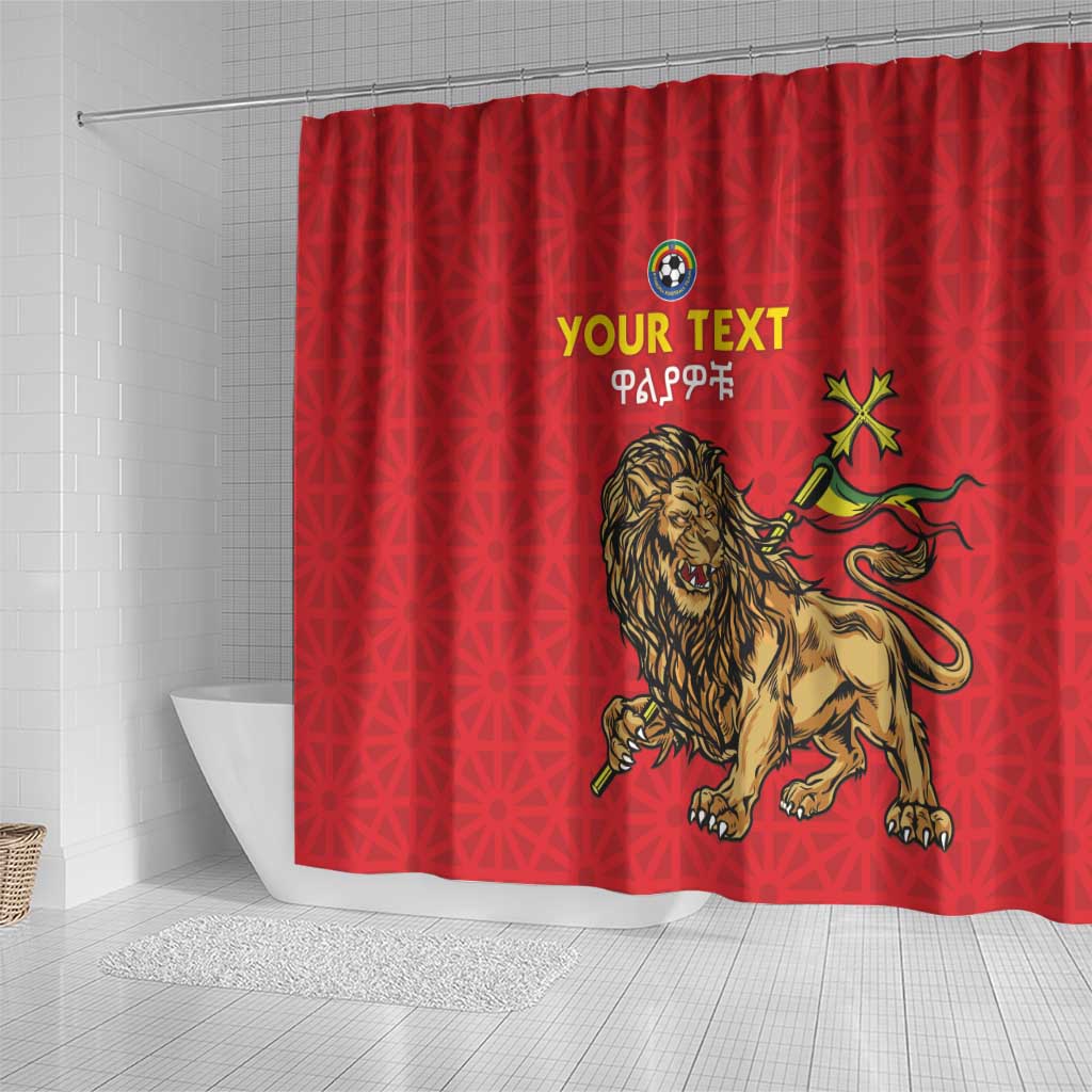 Custom Ethiopia Football Shower Curtain Go Champions