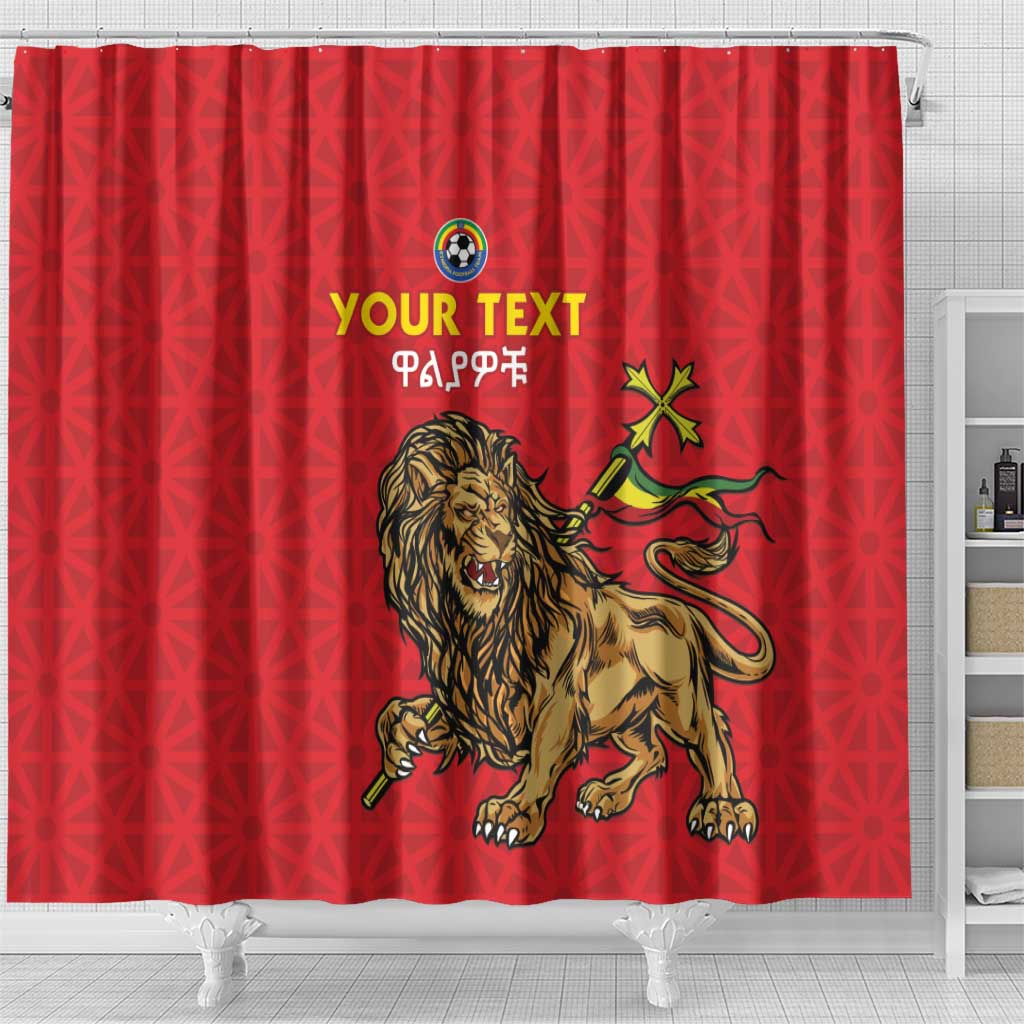 Custom Ethiopia Football Shower Curtain Go Champions