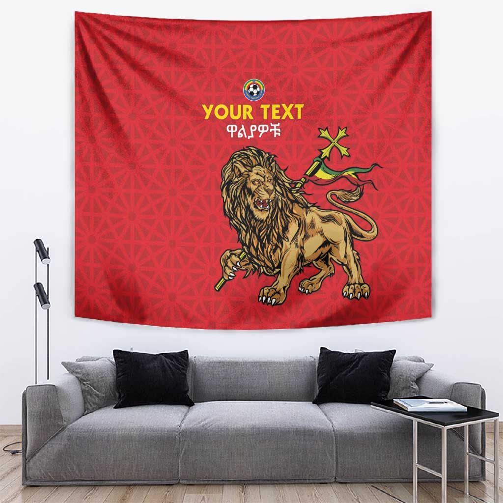 Custom Ethiopia Football Tapestry Go Champions