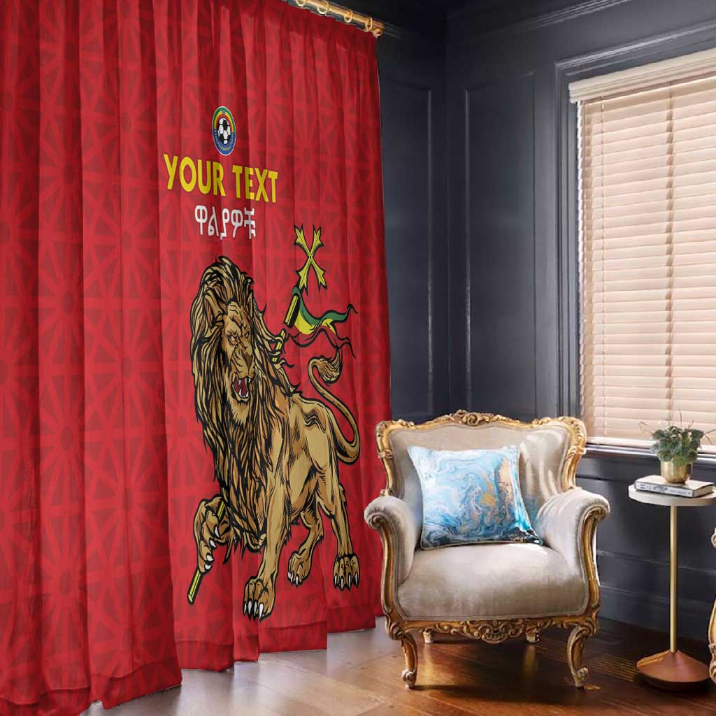 Custom Ethiopia Football Window Curtain Go Champions