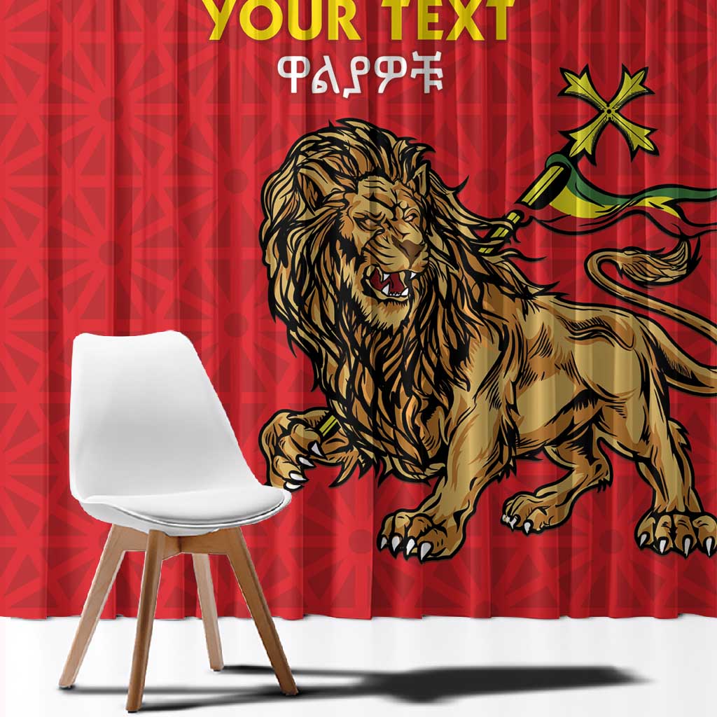 Custom Ethiopia Football Window Curtain Go Champions