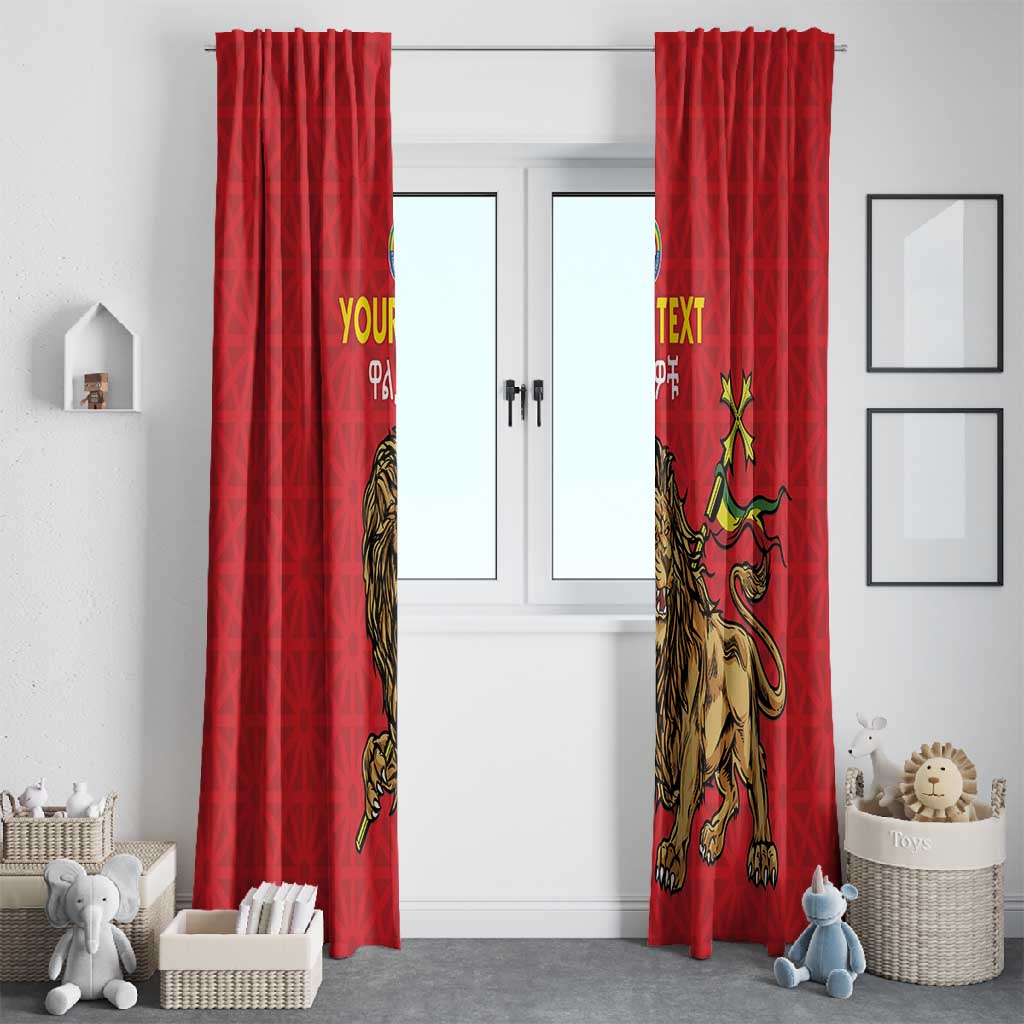 Custom Ethiopia Football Window Curtain Go Champions