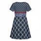 Toghu Bamenda Kid Short Sleeve Dress Cameroon Traditional Pattern