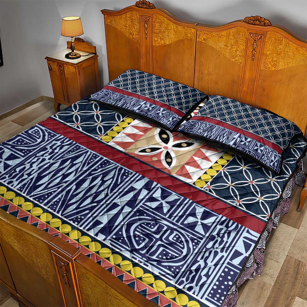Toghu Bamenda Quilt Bed Set Cameroon Traditional Pattern